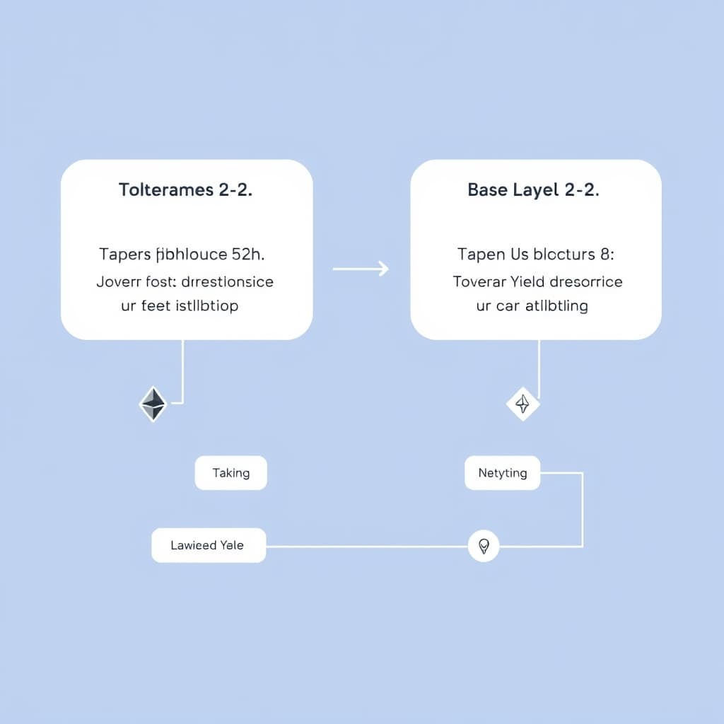 Flow diagram comparing Ethereum L1 and Base L2 tokenized fund deployment costs and speeds