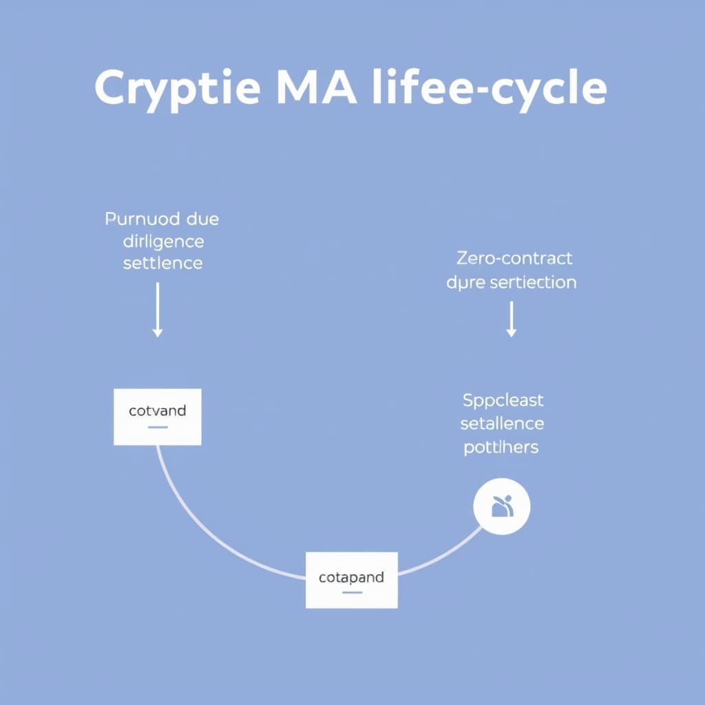 Flowchart comparing traditional and tokenized M&A lifecycles