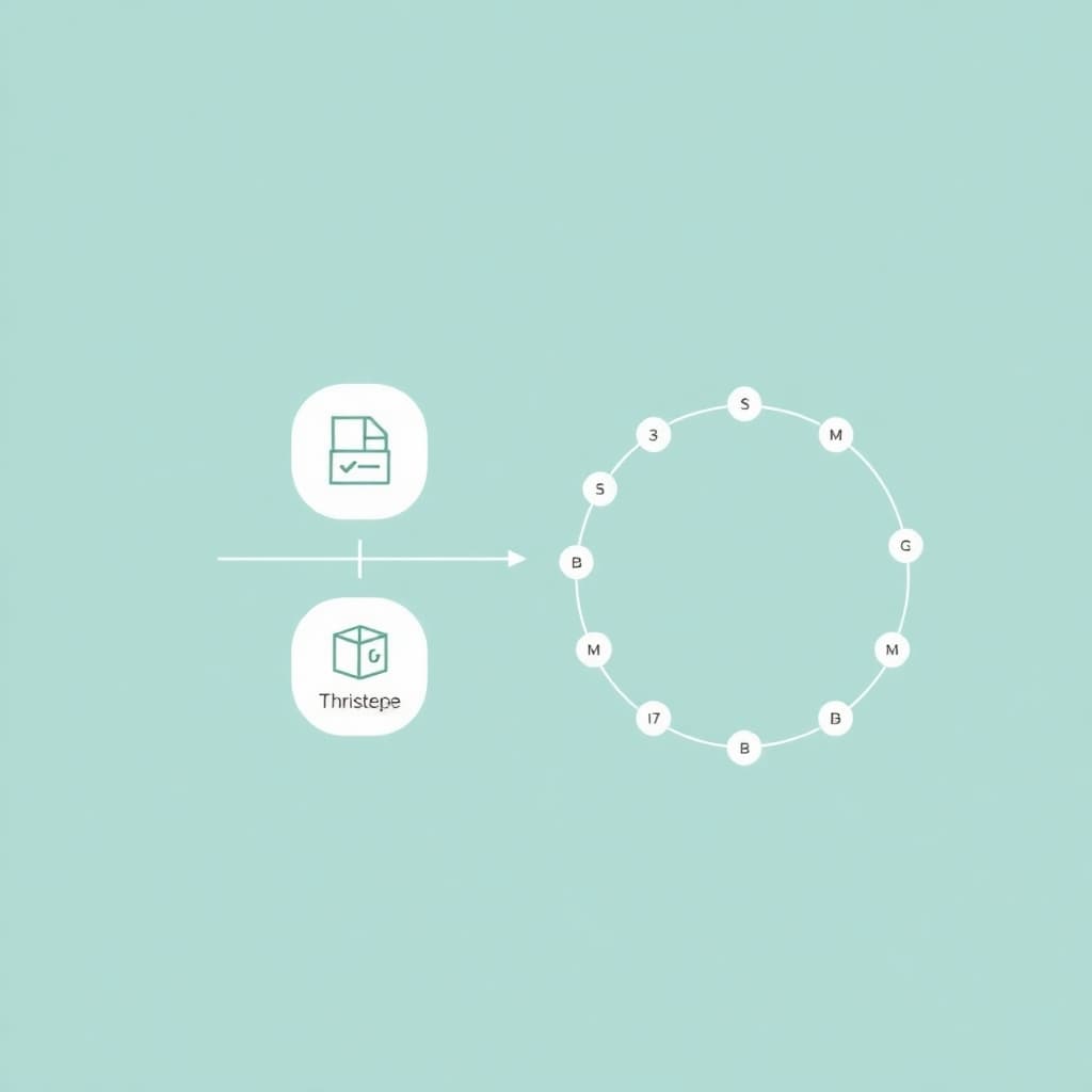 A side-by-side diagram contrasting the multi-step linear path of traditional trade settlement involving brokers, CCPs, and CSDs against the unified, circular model of blockchain-based atomic settlement.