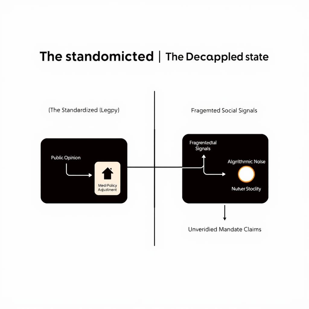 A split-screen flow diagram. The left side, labele