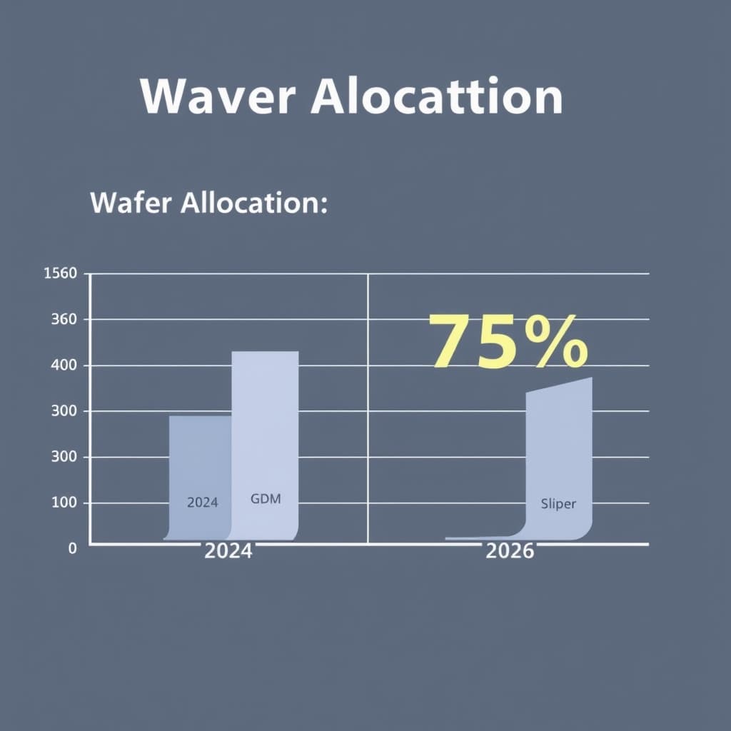A split-bar chart comparing 'Wafer Allocation' for