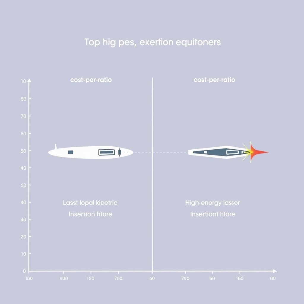 Bar chart showing $4 million Patriot missile cost dwarfing the $3.50 Iron Beam shot