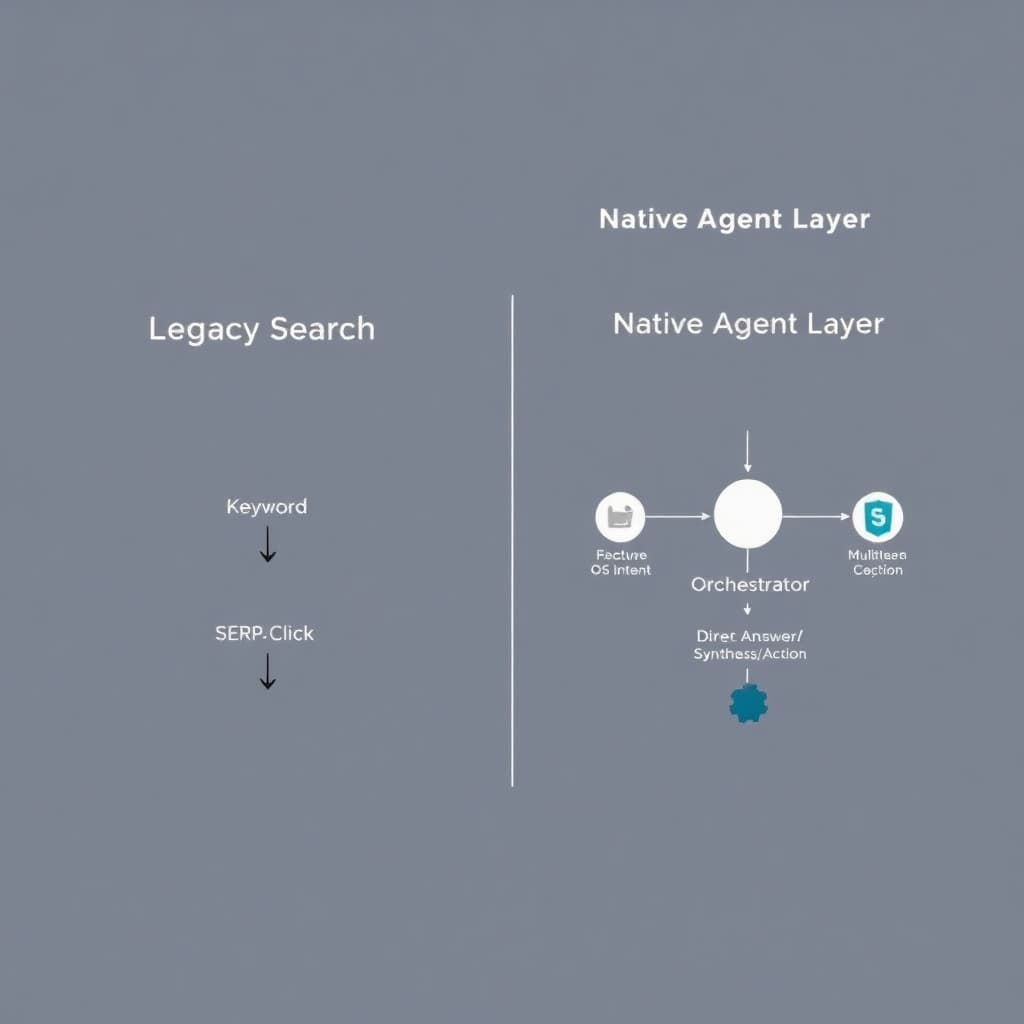 A comparative workflow diagram. Left side 'Legacy