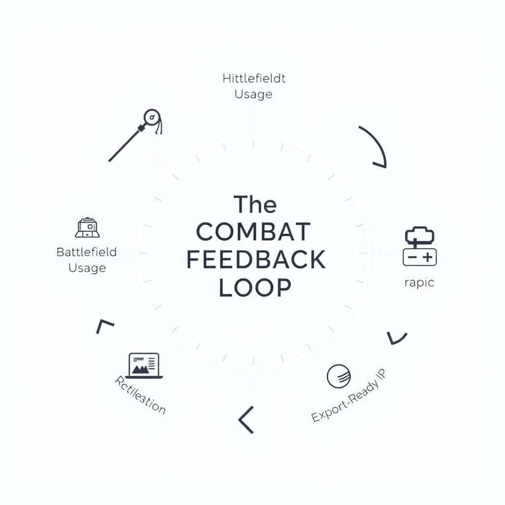 A circular flow diagram titled 'The Combat Feedbac